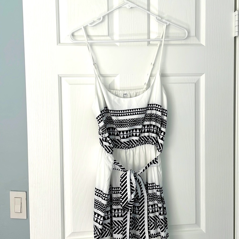Black and white maxi dress